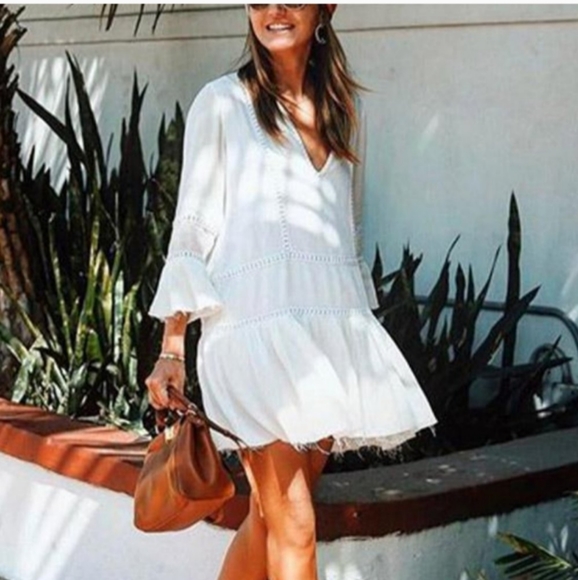 Bohemian Romance mini dress white lace - Picture 1 of 6